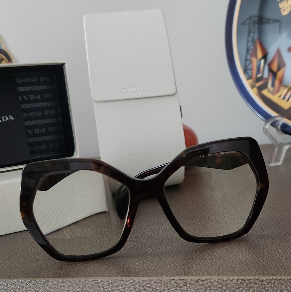 Prada Women's Brown Geometric Glasses